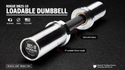Promo ⌛ Rogue DB25-10 Loadable Dumbbell 🔥
