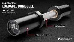 Wholesale 🌟 Rogue DB25-10 Loadable Dumbbell - Stainless 💯